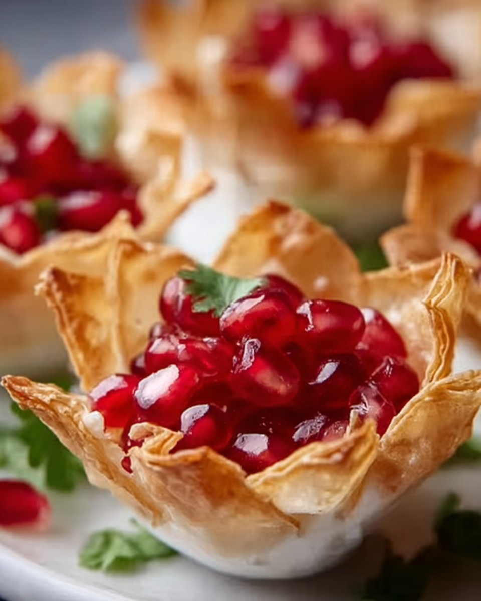 Pomegranate and Goat Cheese Phyllo Bites Recipe - Recipe Image