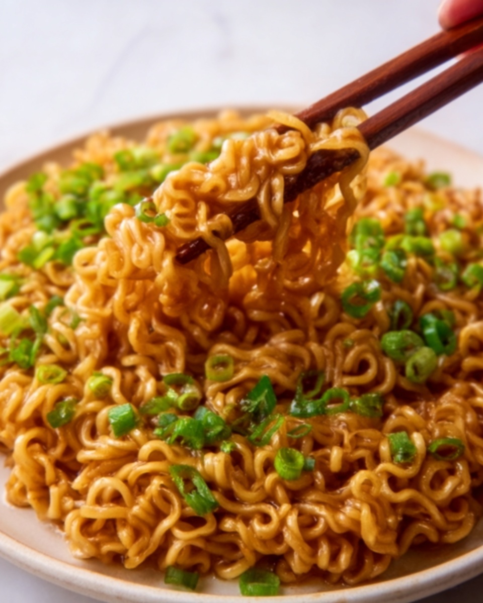 Saucy Ramen Noodles with Tofu and Veggies Recipe - Recipe Image