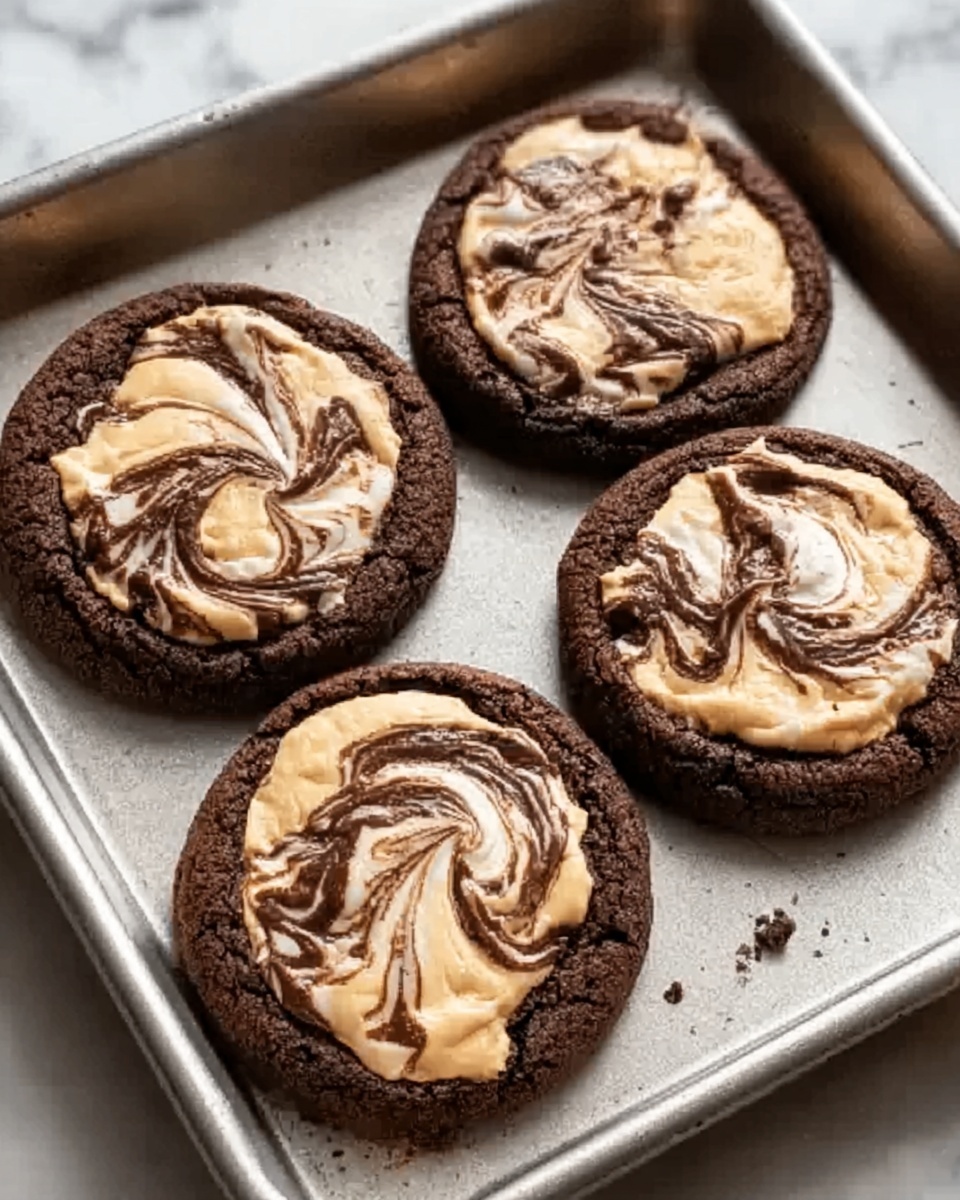 Chocolate Marshmallow Swirl Cookies Recipe - Recipe Image