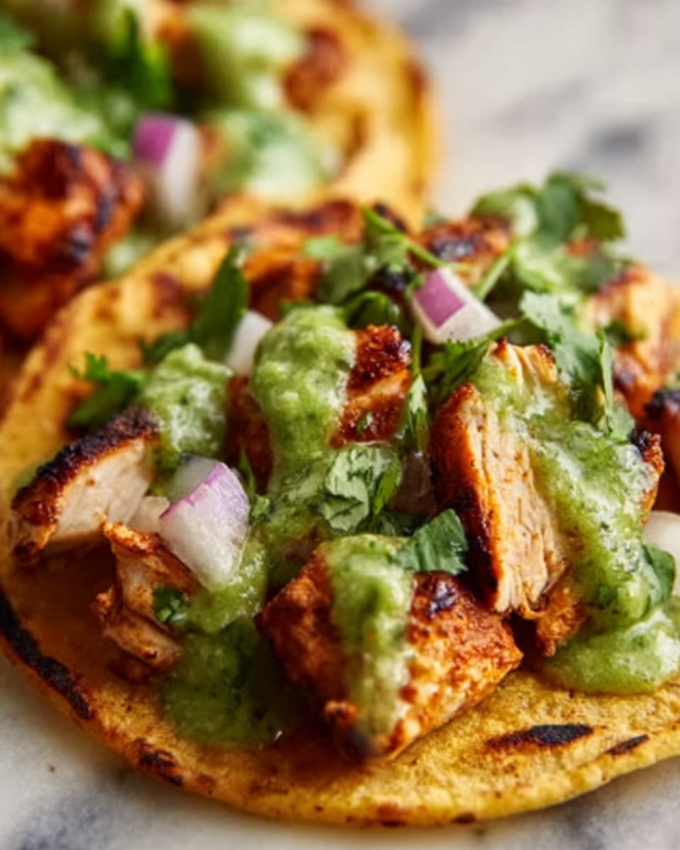 Ridiculously Good Chicken Tacos with Green Sauce Recipe - Recipe Image