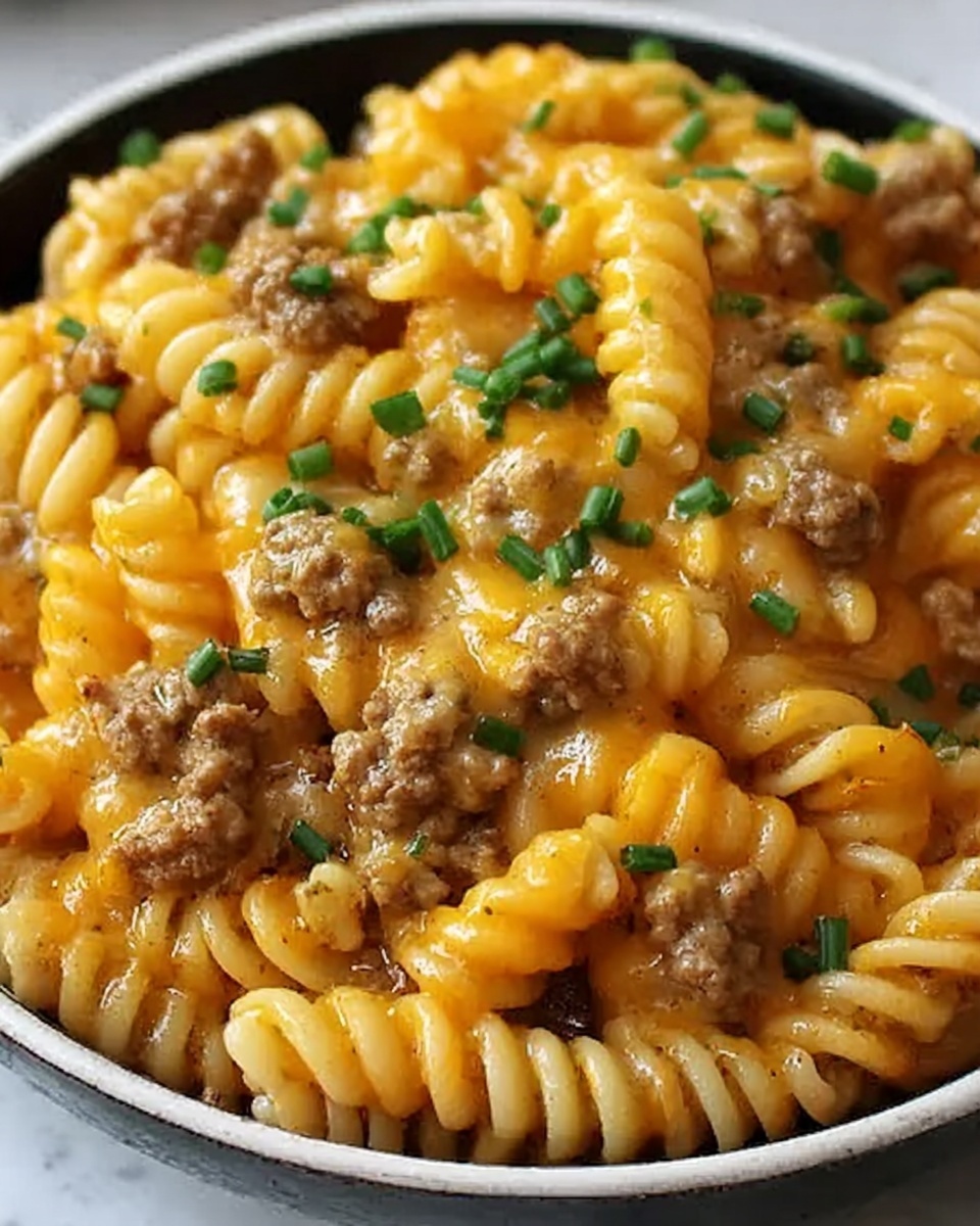One-Pot Beef and Cheddar Ranch Pasta Recipe - Recipe Image
