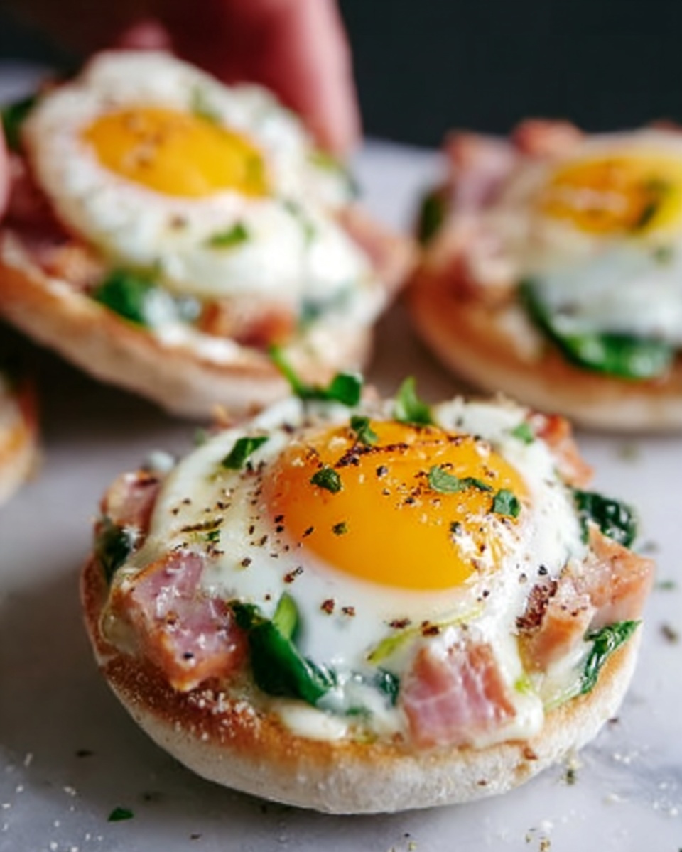 English Muffin Breakfast Pizzas Recipe - Recipe Image
