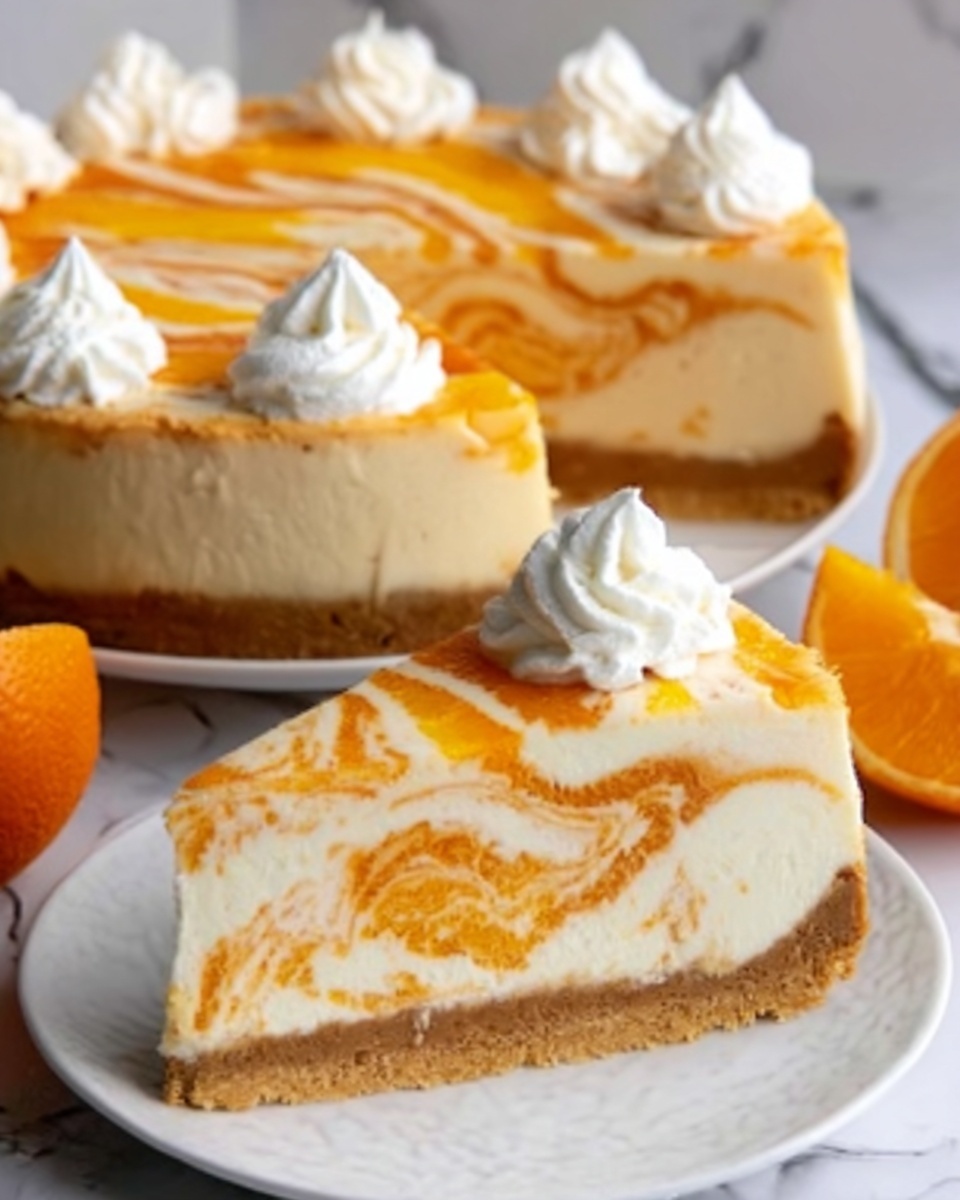 No-Bake Orange Creamsicle Cheesecake Recipe - Recipe Image