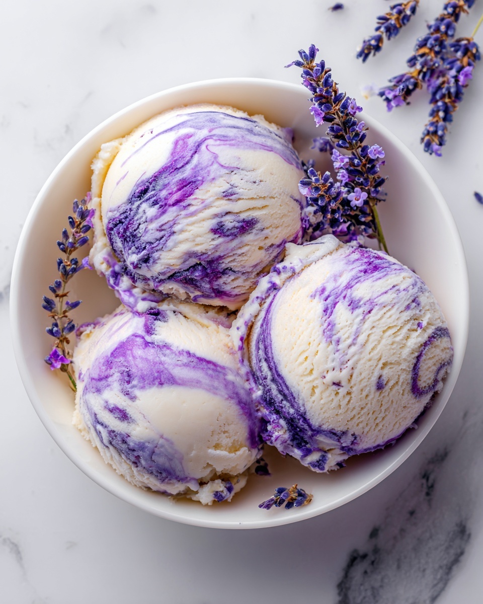 Honey Lavender Ice Cream Recipe - Recipe Image