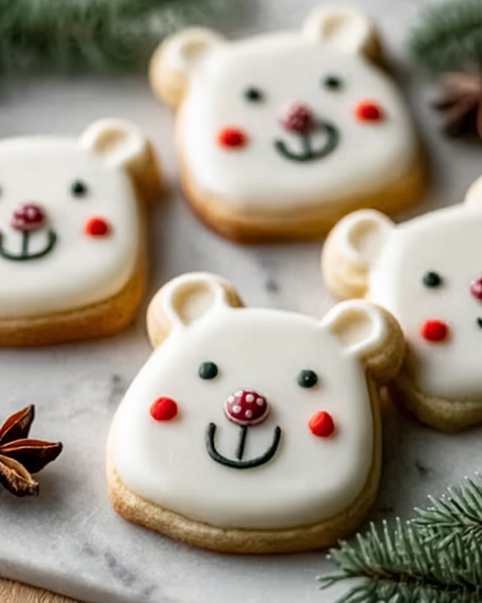 Buttercream Polar Bear Cookies Recipe - Recipe Image