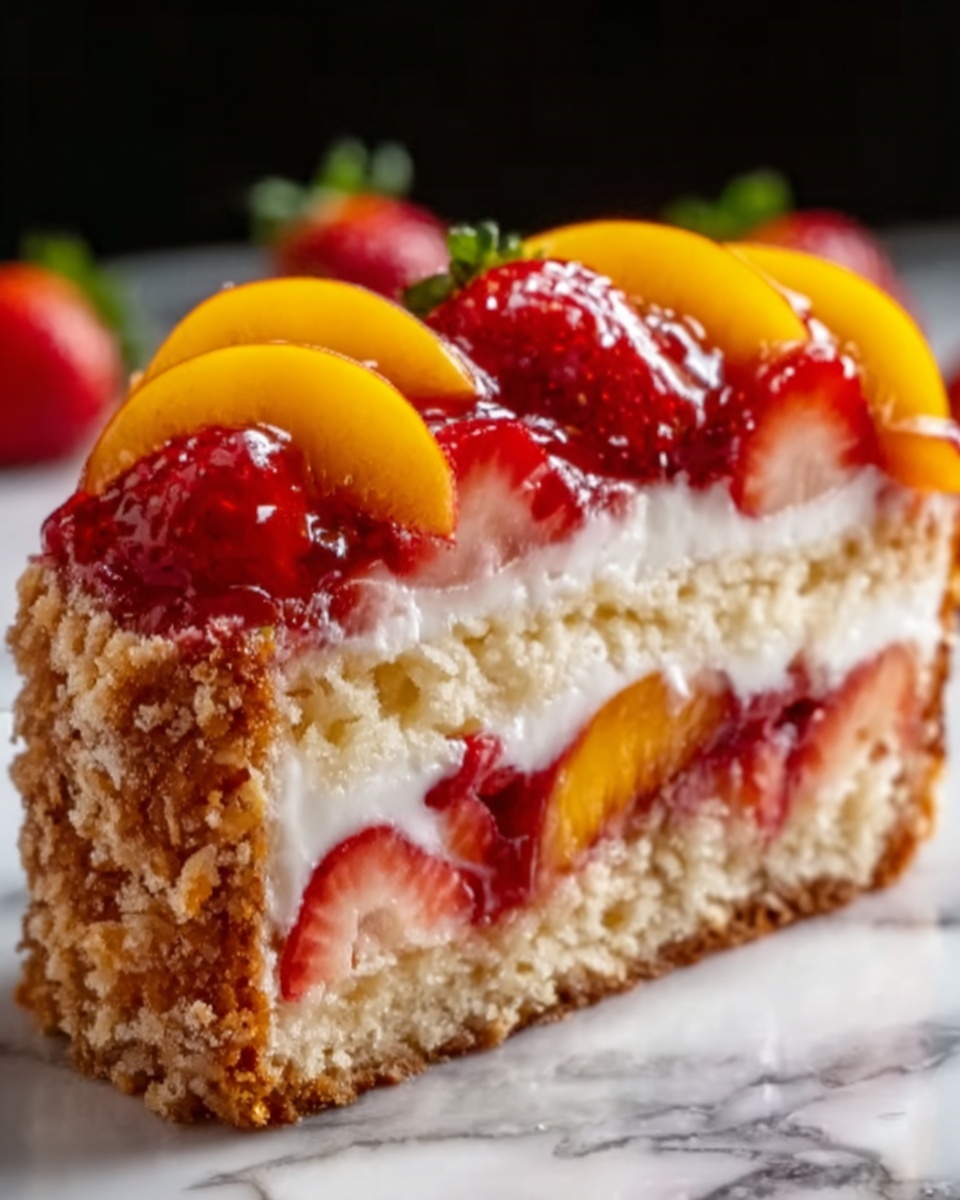 Refreshing Strawberry Peach Loaf Cake Recipe - Recipe Image