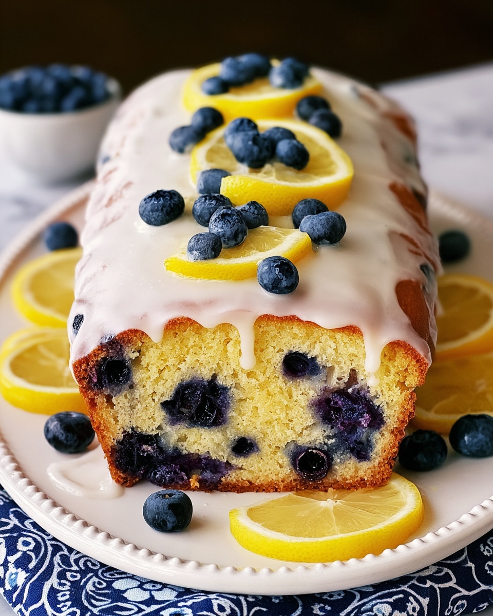 Lemon Blueberry Loaf with Lemon Glaze Recipe - Recipe Image