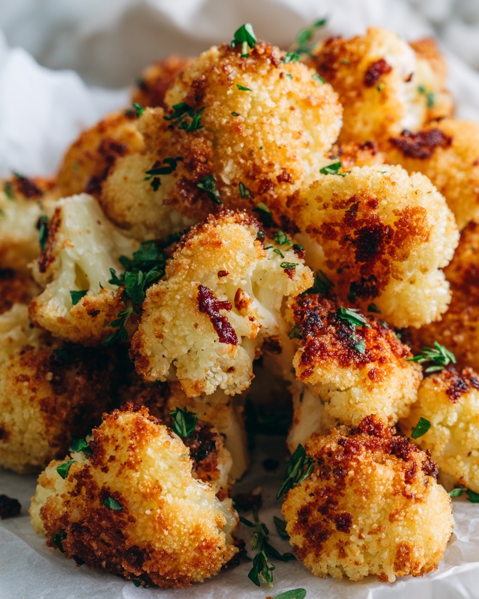 Crispy Parmesan Cauliflower Bites Recipe - Recipe Image