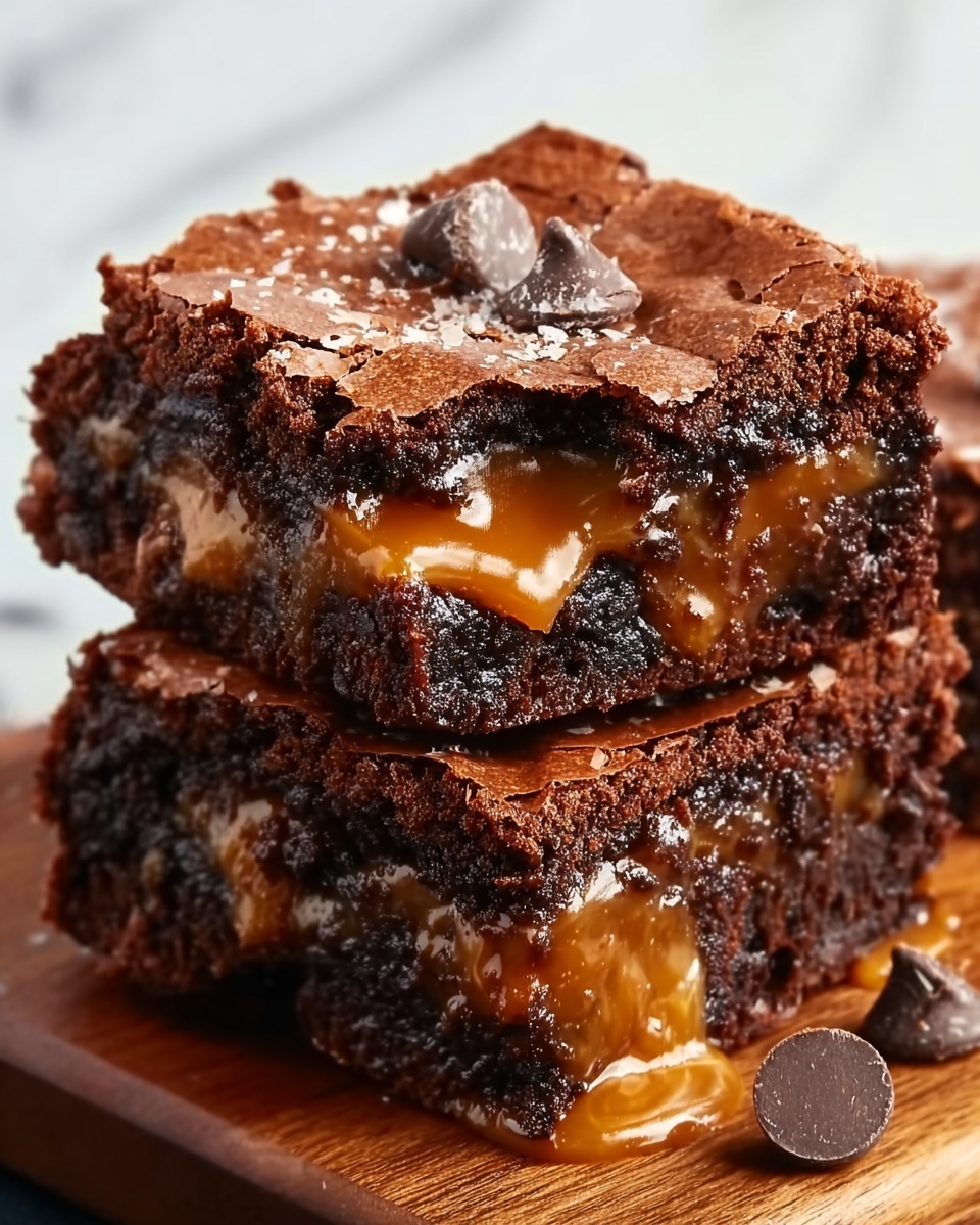 Caramel Chocolate Chunk Brownies Recipe - Recipe Image