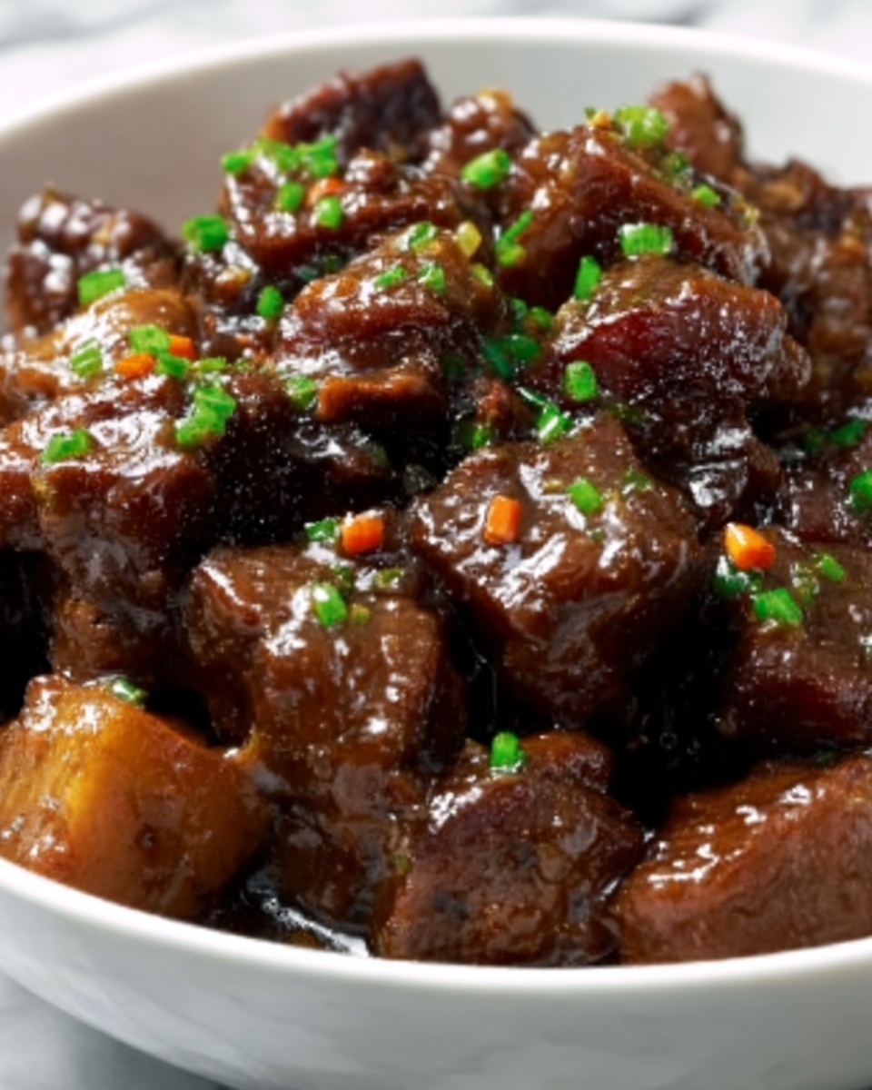 Braised Oxtails in Red Wine and Vegetables Recipe - Recipe Image