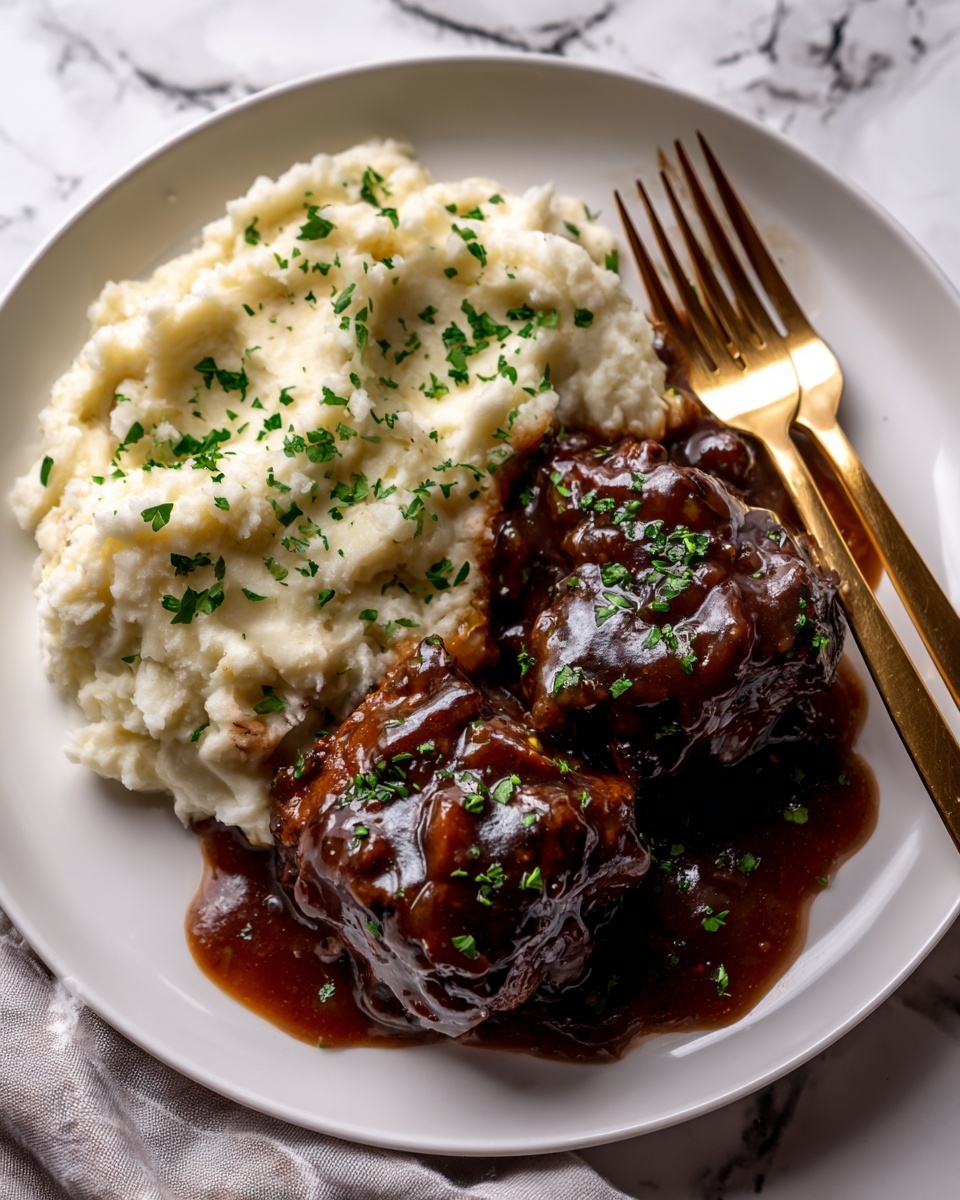 Asian-Inspired Creamy Braised Short Ribs Recipe - Recipe Image