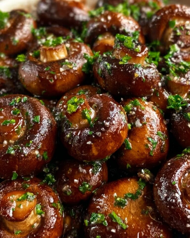 Balsamic Soy Roasted Garlic Mushrooms Recipe