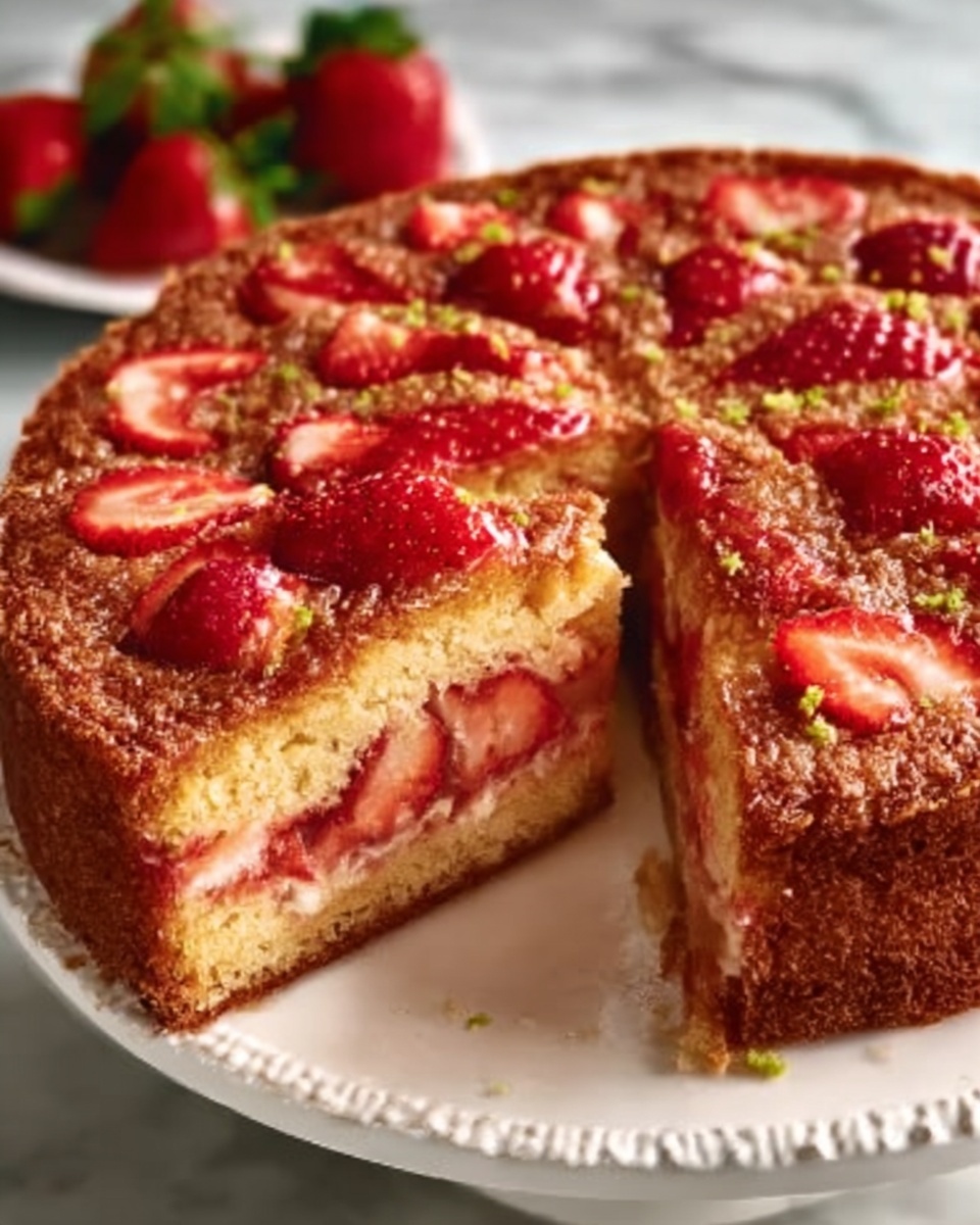French Strawberry Cake Recipe - Recipe Image