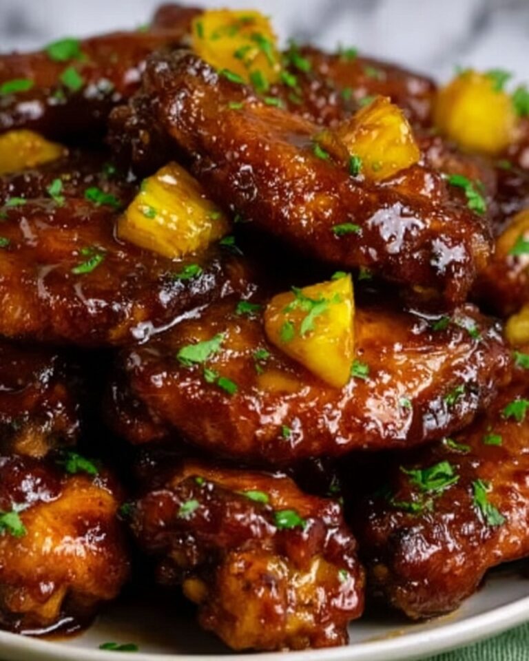 Brown Sugar Pineapple Wings with Crispy Glaze Recipe