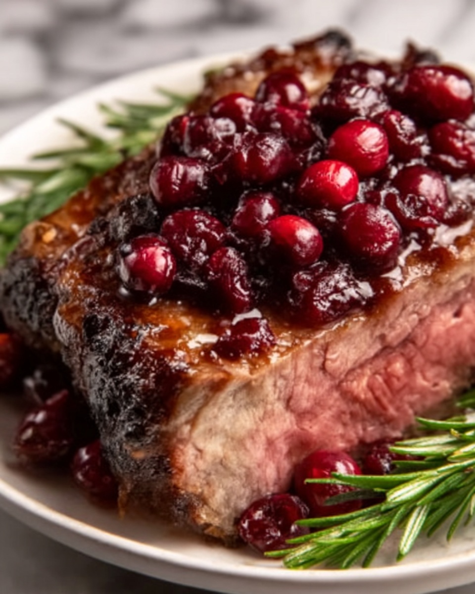 Cranberry Balsamic Ribeye Roast Recipe - Recipe Image