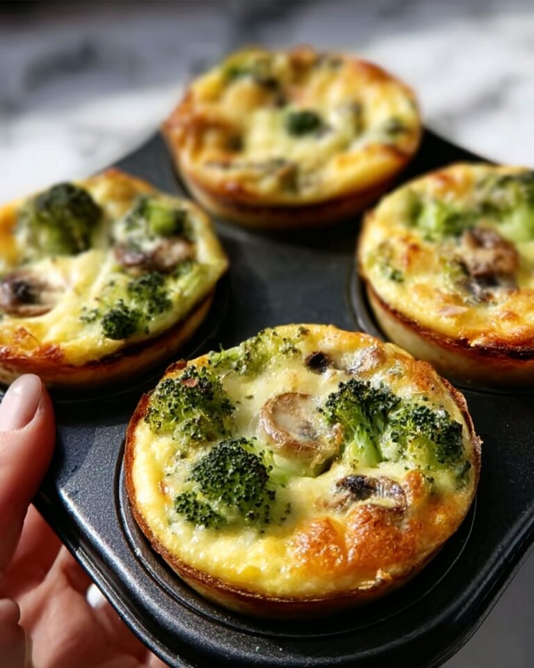 Veggie-Packed Broccoli & Mushroom Egg Cups Recipe