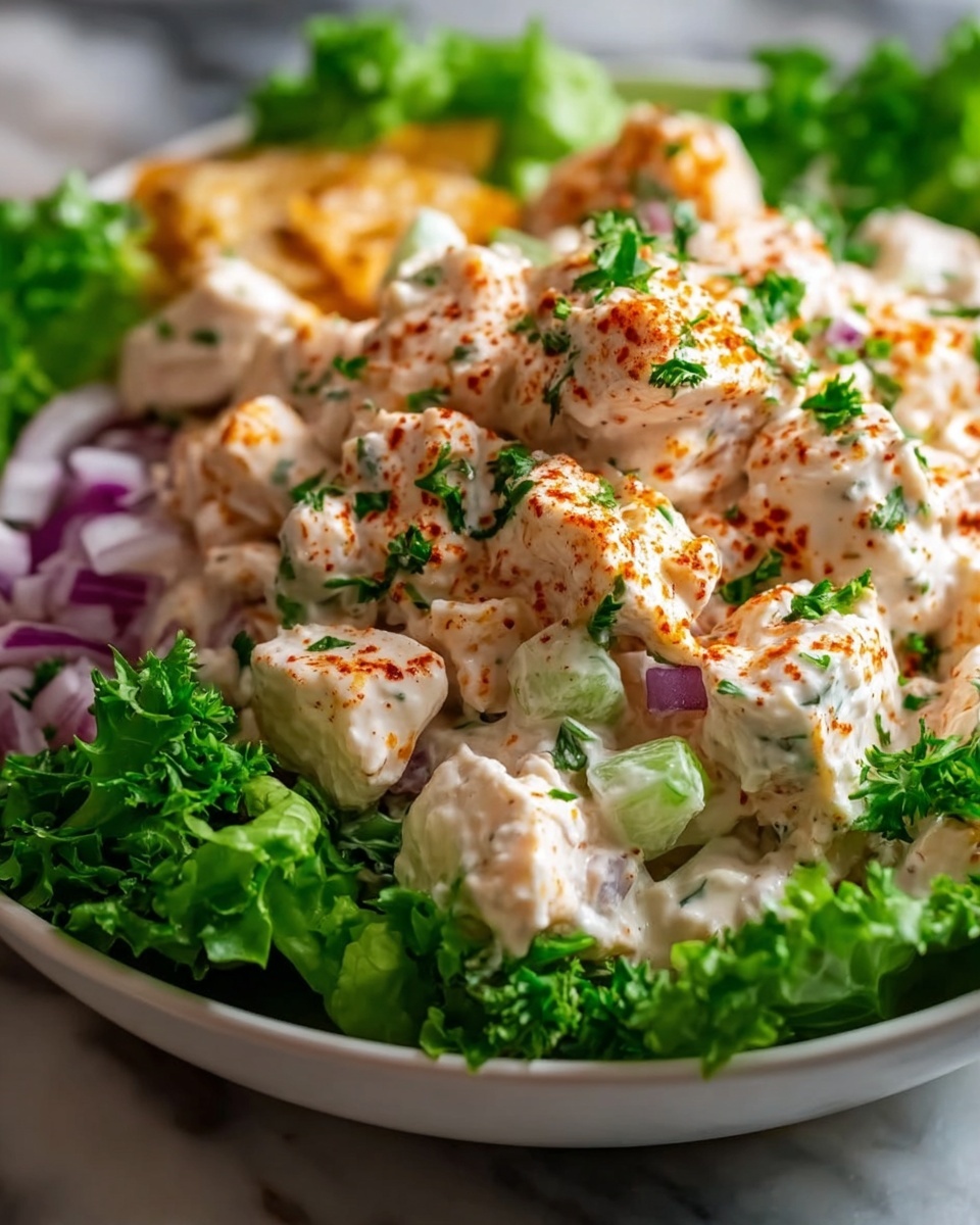 Creamy Chicken Salad with Parsley and Almonds Recipe - Recipe Image