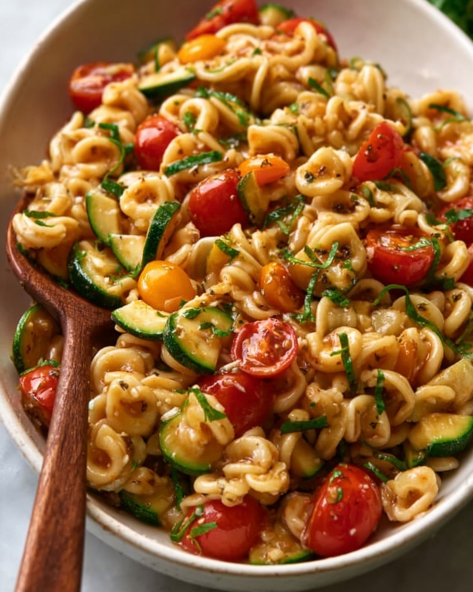 Cheese Tortellini with Summer Veggies Recipe - Recipe Image