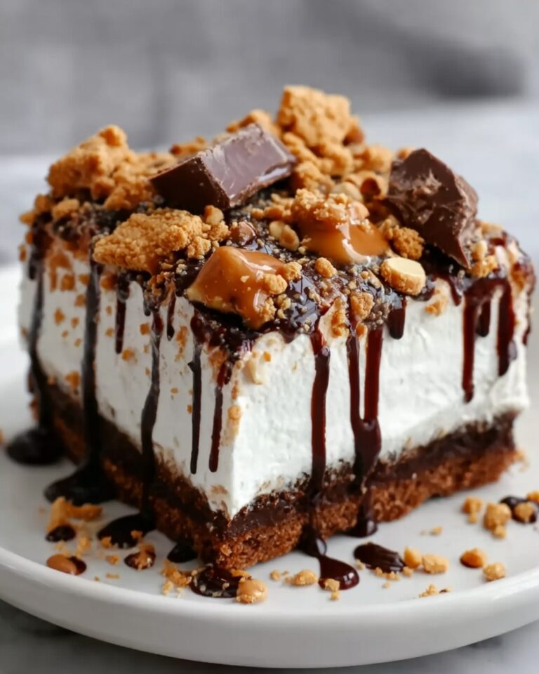 Butterfinger Candy Bar Poke Cake Recipe