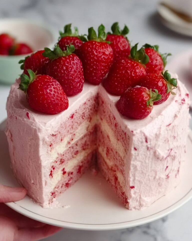 Double Strawberry Cake Recipe