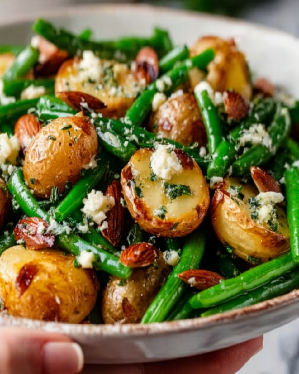 Warm Green Bean Salad with Crispy Potatoes and Feta Recipe - Recipe Image