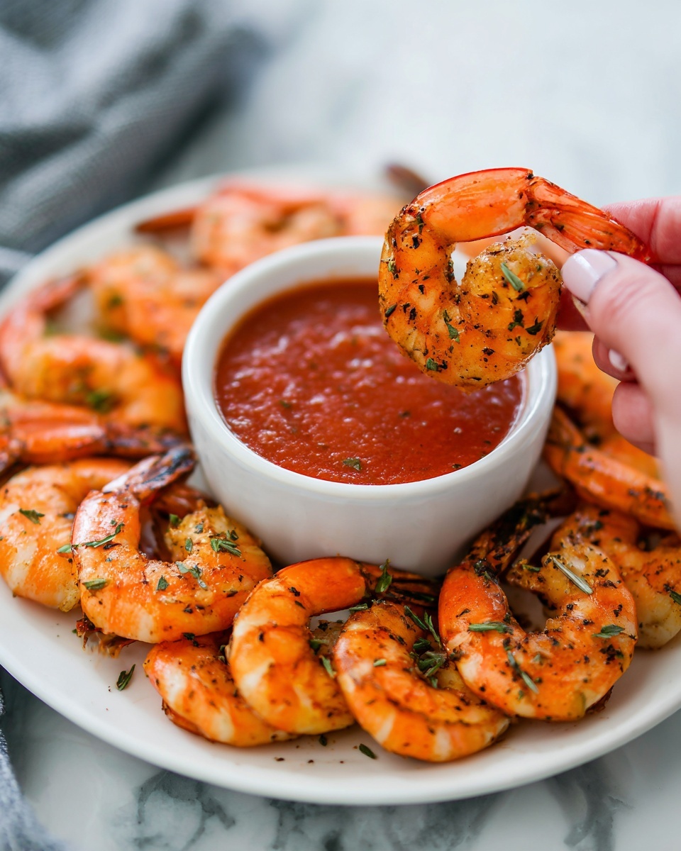 Roasted Shrimp Cocktail with Spicy Homemade Sauce Recipe - Recipe Image