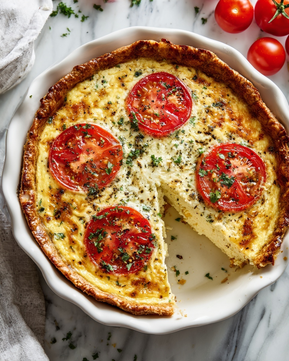 Tomato Pie with Cheddar and Parmesan Recipe - Recipe Image