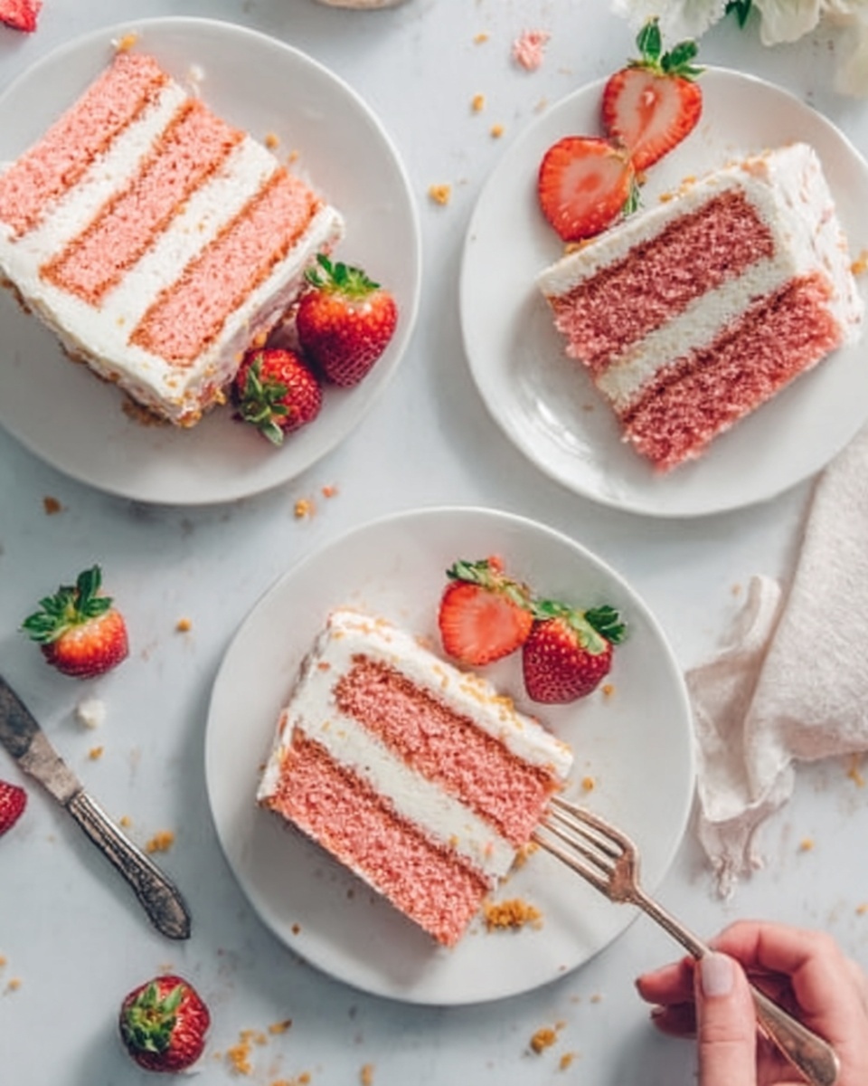Strawberry Crunch Cake Recipe - Recipe Image