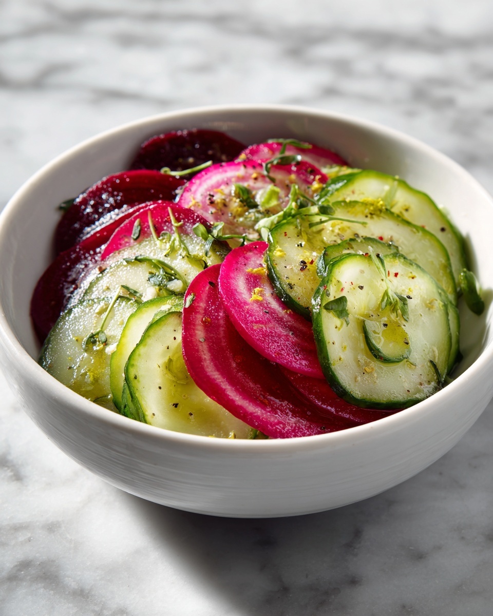 Crisp Cucumber and Beetroot Salad Recipe - Recipe Image