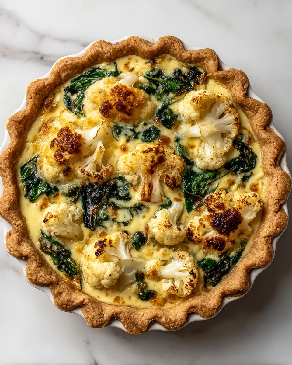 Perfect Cauliflower & Spinach Quiche Recipe - Recipe Image