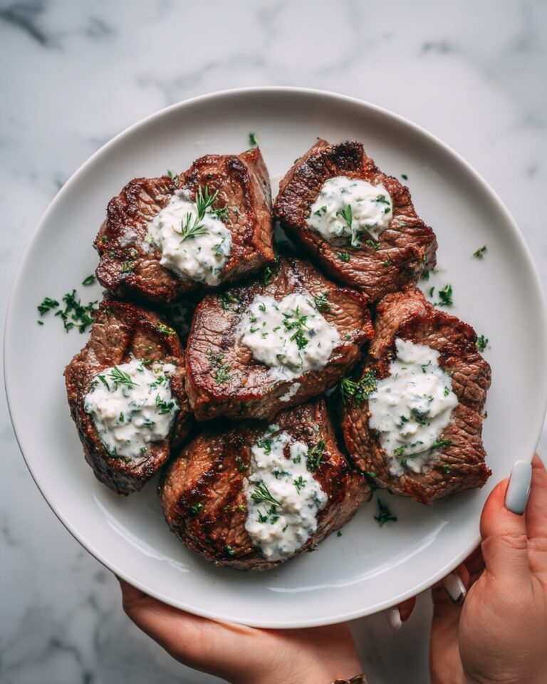 Garlic Butter Steak Bites with Parmesan Cream Sauce Recipe