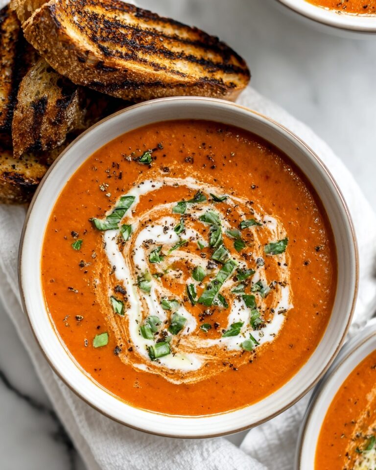Creamy Tomato Soup with Grilled Cheese Sandwich Recipe