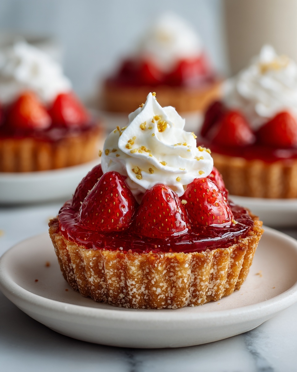 Mini Strawberry Pies with Sugar Cookie Crust Recipe - Recipe Image