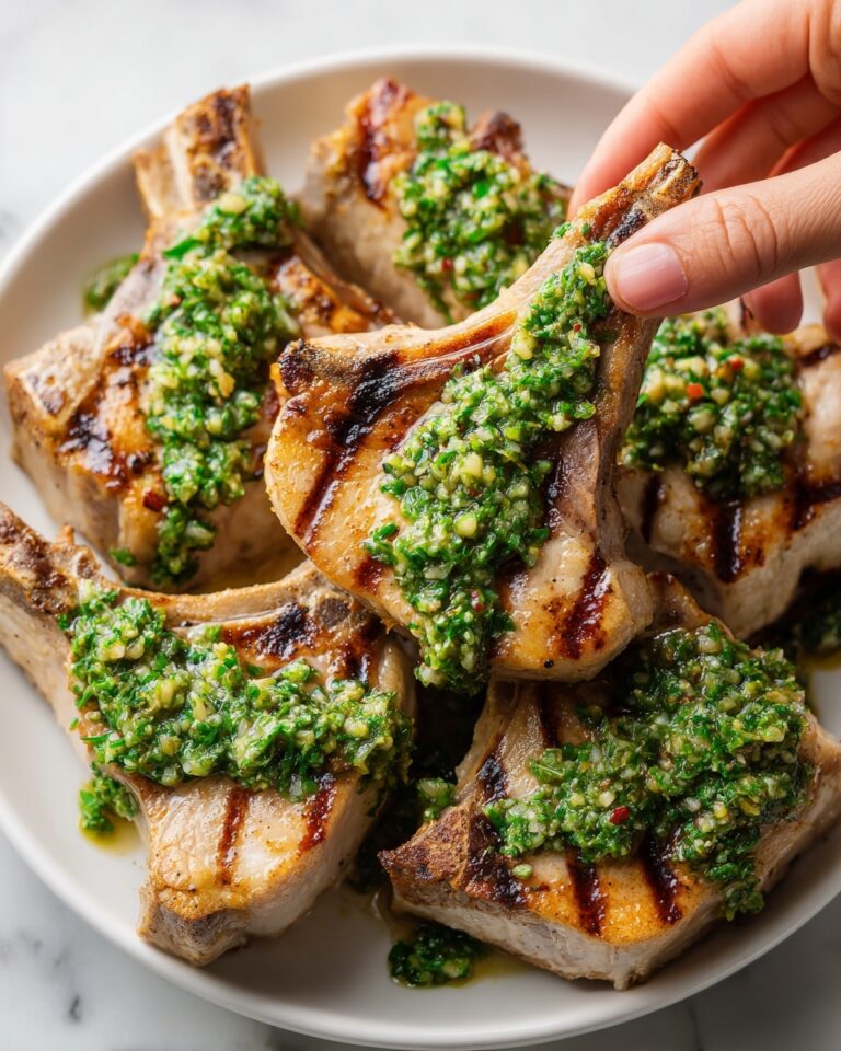 Lamb Chops with Garlic Mint Sauce Recipe