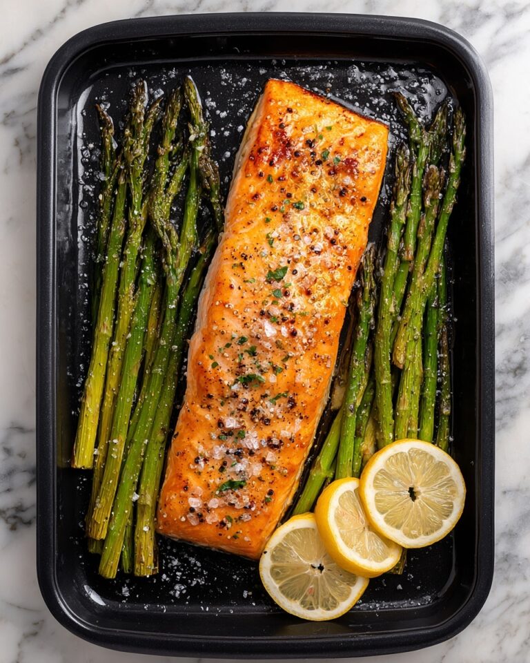 Lemon Pepper Salmon with Garlic Parmesan Asparagus Recipe
