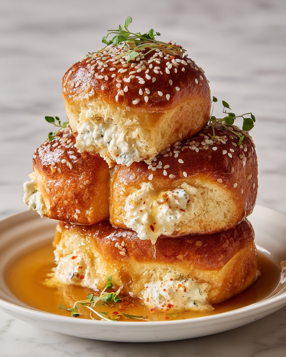 Crispy Oven Fried Feta Rolls with Chili Honey Recipe - Recipe Image