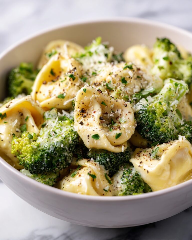 Garlic Parmesan Tortellini with Broccoli Recipe