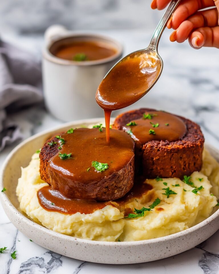 Salisbury Steak with Mushroom Onion Gravy and Creamy Mashed Potatoes Recipe