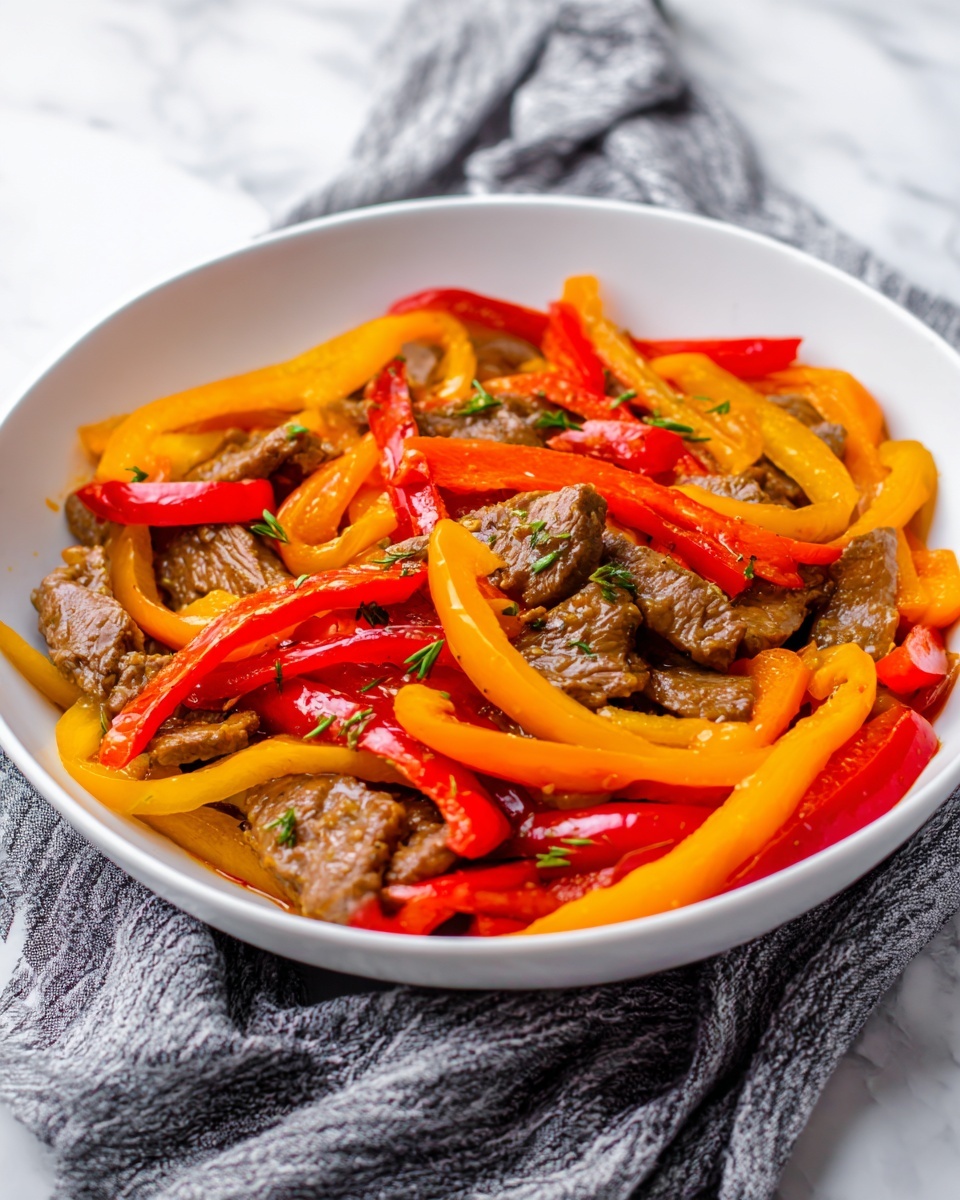 Peperonata – Italian Stewed Peppers Recipe - Recipe Image