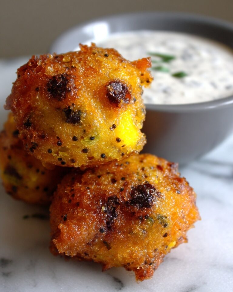 Crispy Vegetable Fritters with Creamy Garlic Tzatziki Recipe