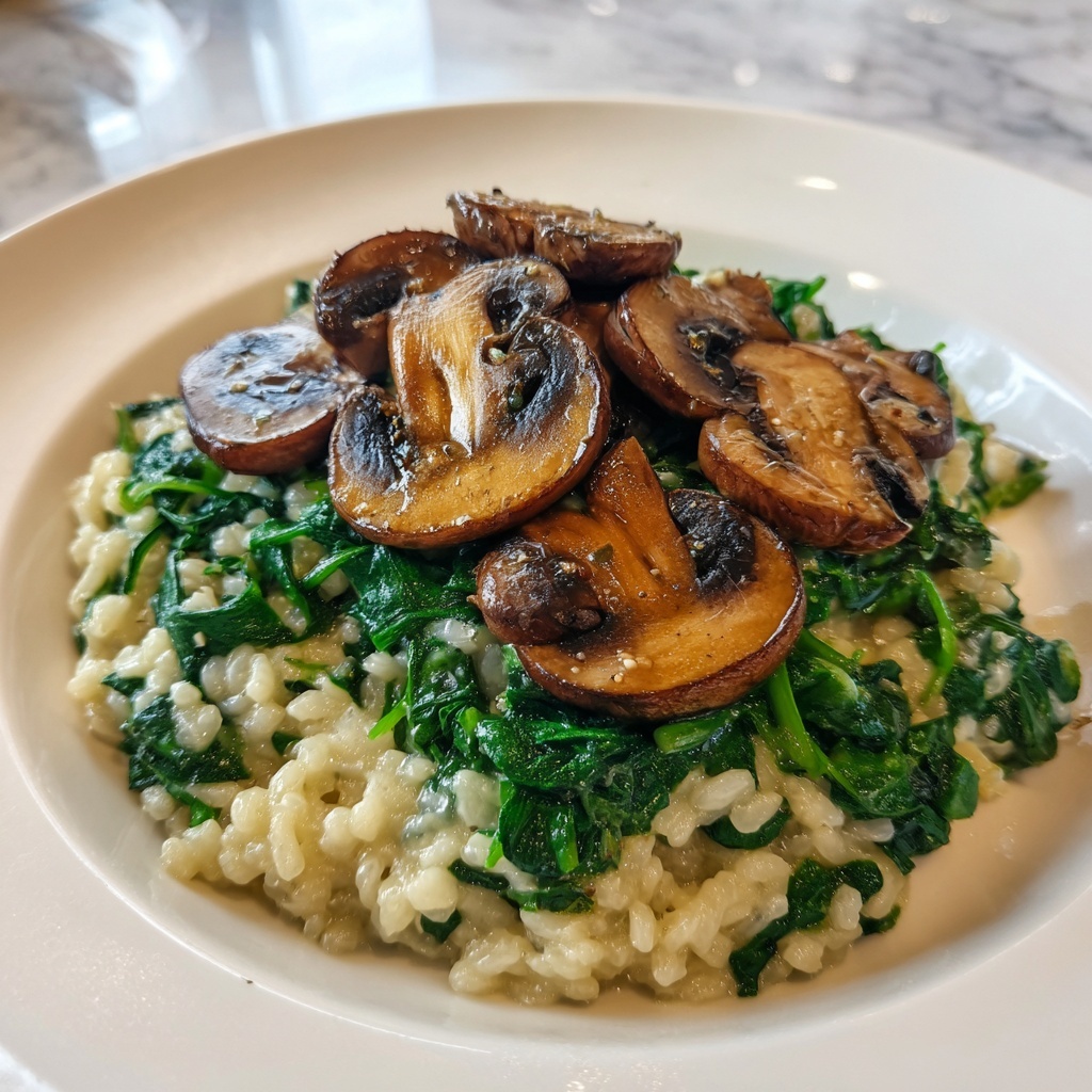 Low Carb Mushroom & Spinach Cauliflower Rice Recipe - Recipe Image