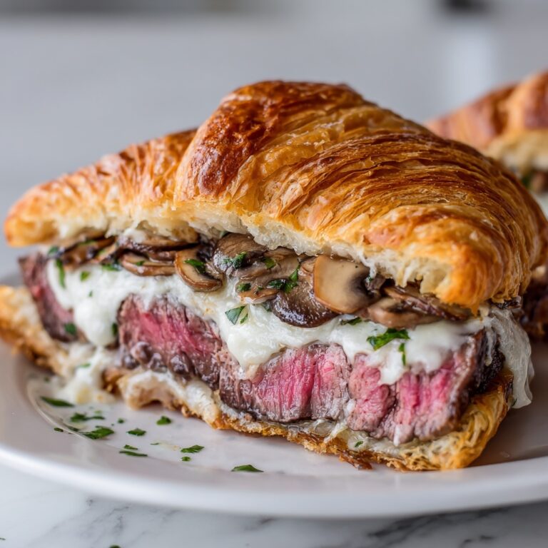 Garlic Butter Steak and Brie Croissant Melt Recipe