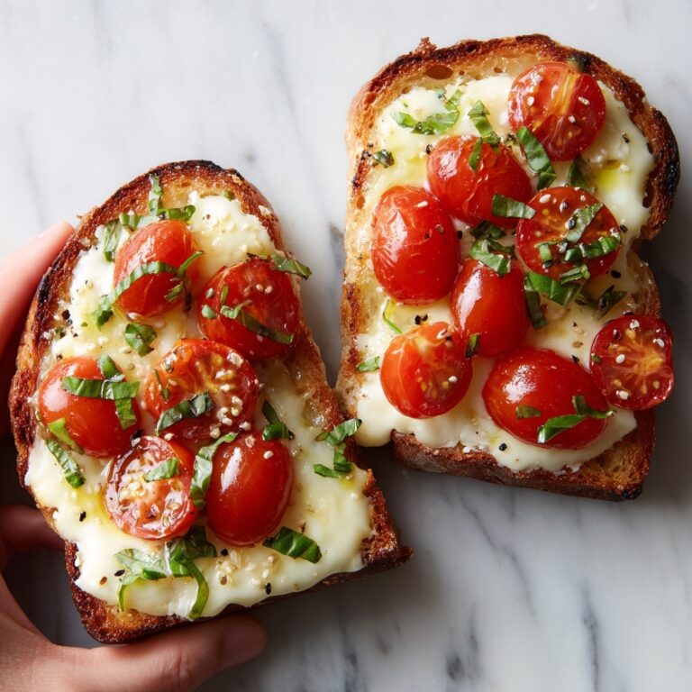Burrata Bruschetta with Cherry Tomatoes and Basil Recipe