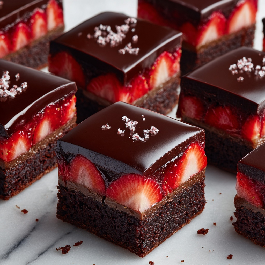 Chocolate-Covered Strawberry Brownies Recipe - Recipe Image