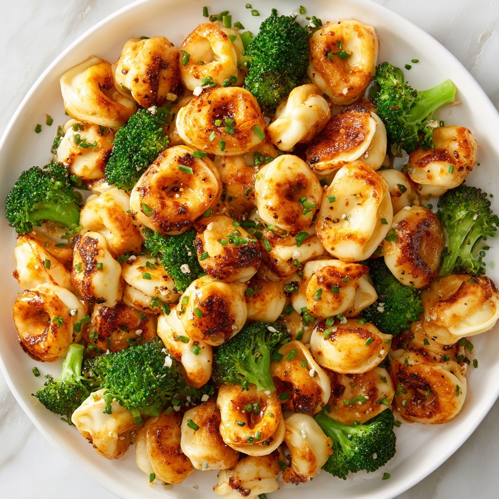 Creamy Garlic Parmesan Tortellini with Chicken & Broccoli Recipe - Recipe Image