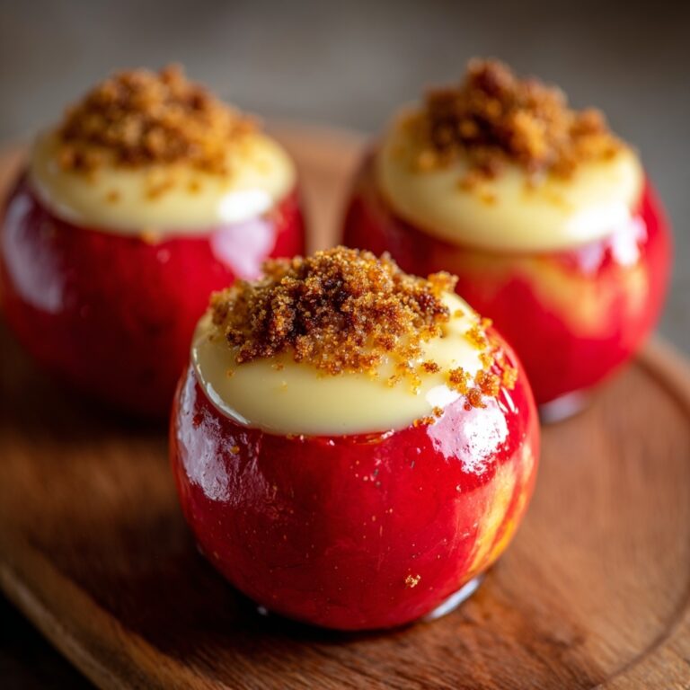 Cheesecake Stuffed Apples with Caramel Drizzle Recipe