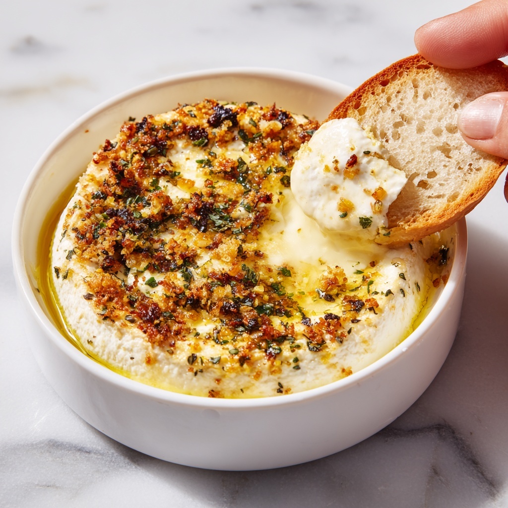 Crispy Baked Boursin with Panko Breadcrumbs Recipe - Recipe Image