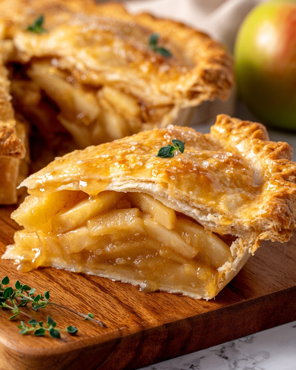 Dutch Pear Pie with Spiced Caramel Sauce Recipe - Recipe Image