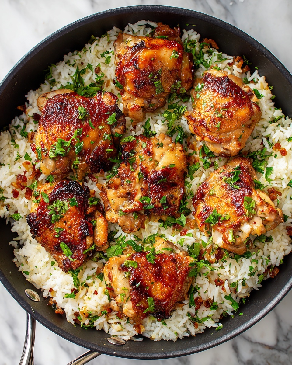 Chicken with Garlic Parmesan Rice Recipe - Recipe Image