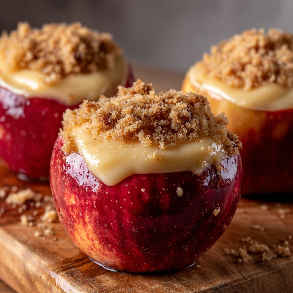 Cheesecake Stuffed Apples with Caramel Drizzle Recipe - Recipe Image